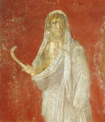 Fresk föreställande Saturnus, från Pompei