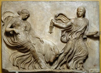 Låg relief av bröstvärnet på templet Nike Athena
