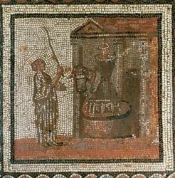 Kvarn med kvarnstenar (mosaik)