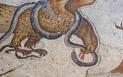 Mosaik föreställande Örnen och ormen, Arasta Bazaar, Sultan Ahmet-moskén, Istanbul.