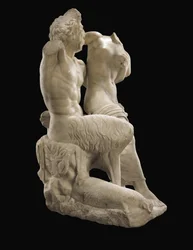 Pan och Hermafrodit, ca 1:a århundradet e.Kr. (marmor)