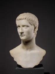 Porträttbyst av kejsaren Gaius, känd som Caligula, 37-41 AD (marmor)