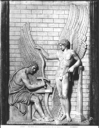 Relief föreställande Daidalos och Ikaros