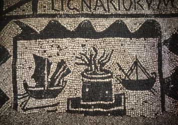 Romersk handelsmarin och fyr, antika Ostia (Ostia), Piazza delle Corporazioni.
