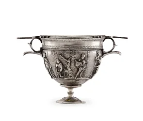 Skyphos, ca. sent 1:a århundradet f.Kr. - tidigt 1:a århundradet e.Kr. (silver)