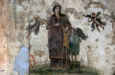 Venus Pompeiana, fresk från de fyra gudarnas Teberna, Via dell