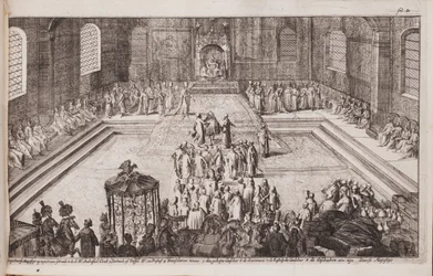 En scen vid tsar Alexis Mikhailovichs kungliga hov, 1677