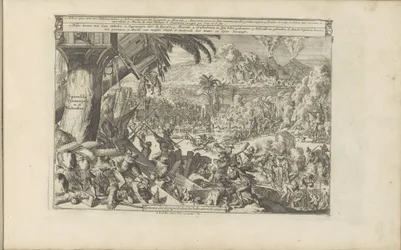 Spanska wredheden i Västindien Spaensche Tyrannyen in de Westindies / Spanjorernas tyranni i Västindien (titel på objektet) Öst- och Västindien och andra platser (serietitel)