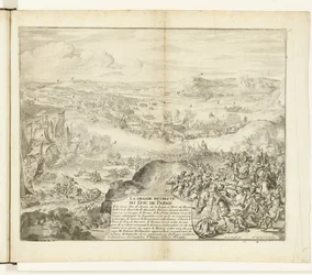 Retreat av hertigen av Parmas armé, 1592 La grande retreat du duc de Parme (titel på objektet) Guerres de Flandres (serietitel)