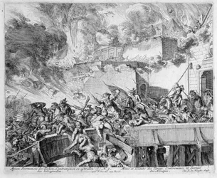 Vienna Print Cycle, Explosion of a Mine and Countertermine, Raid on the Turks, 1683