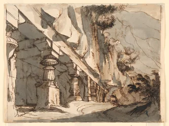 Scenografi, grotta och tempel