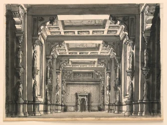 Scenografi, interiör av Gothic Hall