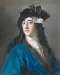 Gustavus Hamilton, andre viscount Boyne, i maskeraddräkt, 1730-31 (pastell på papper, nedlagd på duk)