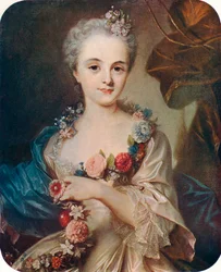 Porträtt av en Lady Marquise de Pompadour, c1700-talet, 1906