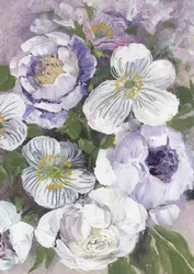 Lavendelvita blommor