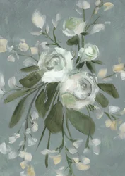 Dämpade botaniska blommor