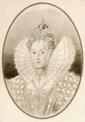Elizabeth I, aka The Virgin Queen, Gloriana eller Good Queen Bess, från levande biografier om kända härskare.