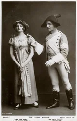Iris Hoey och Jack Cannot, brittiska skådespelare, c1908.