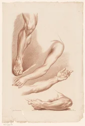 Tre armar och ett ben Principles of Drawing from Nature, del sju (serietitel) VIIe Cahier de Principes du Dessin d