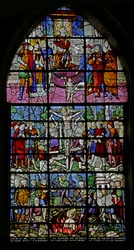 Fönster som visar scener från St Denis liv, 1530-40