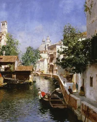En venetiansk kanalscene