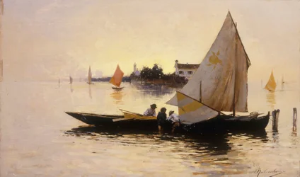 Venedig, The End of the Day (olja på panel)