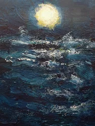 Fullmåne över havet