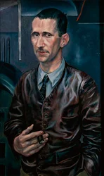 Porträtt av den tyske författaren och dramatikern Bertolt Brecht (Bertold Brecht