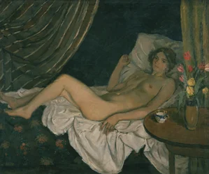 Liggande kvinna