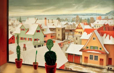 Vinterlandskap - utsikt från studion