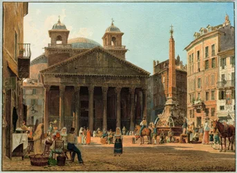 Das Pantheon und die Piazza della Rotonda i Rom