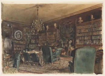Biblioteket i lägenheten hos greve Lanckoronski i Wien, Riemergasse 8