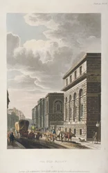 Utsikt över Old Bailey, norrut, City of London, 1814