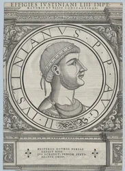 Kejsare av det bysantinska riket Justinianus I (tryck)