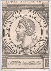 Romerska Östfrankiska kejsaren Arnulf (tryck)