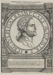 Romerske kejsaren Galba (tryck)