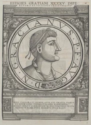 Romerske kejsaren Gratianus (tryck)
