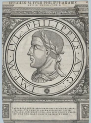 Romerske kejsaren Filip den arabiske (tryck)