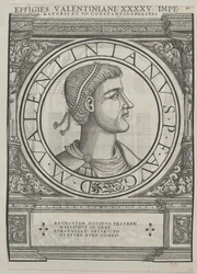 Romerske kejsaren Valentinianus II (tryck)