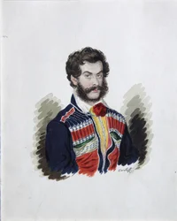 Porträtt av decembristgreve Zakhar Chernyshov 1796-1862, 1830-talet