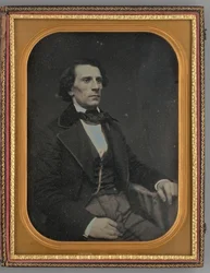 Utan titel porträtt av en sittande man, 1855.