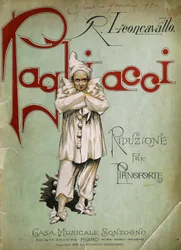 Titelsida av pianoreduktion för Pagliacci