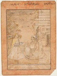 Maharaja Anup Singh av Bikaner (regerade 1669–98) tar emot en hovman