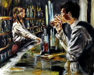 At the Bar, 2021 (olja på linne)