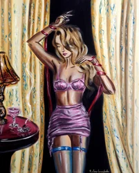 Bound in Silk, 2025 (olja på duk)