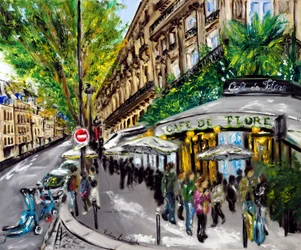 Cafe de Flore Paris, 2023 (olja på duk)