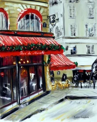 Jul på Bar Marche Paris, 2021 (olja på duk)