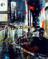 City Lights I, 2020 (olja på duk)