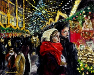 December Festivities, 2021 (olja på duk)