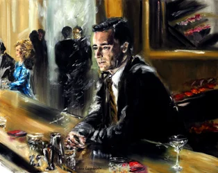 Gentleman at the Bar, 2021 (olja på duk)